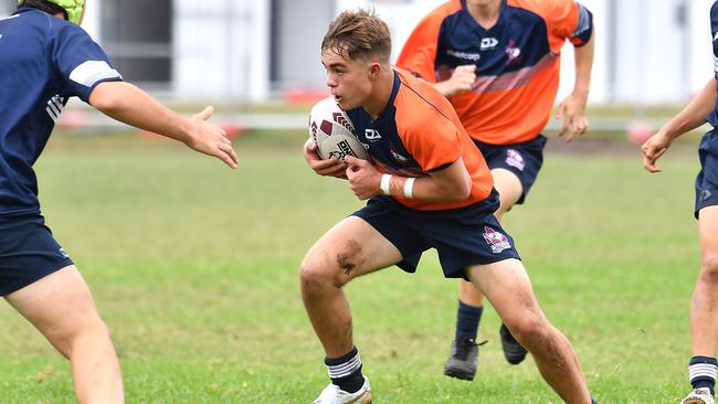 Brock Coombes in action at the Reds Emerging Cup under 15-16 years rugby union at Riverside Rugby Club. Picture: John Gass