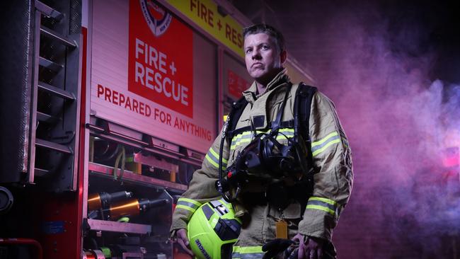 EMBARGOED FOR NIGHT WATCH PROJECT - SPEAK TO NICHOLAS EAGAR BEFORE USE  THE NIGHT'S WATCH - Shoot 2Pictured at Wentworthville Fire Station is Senior NSW Firefighter Peter Cooke.Peter rescued a mother and son from a third floor balcony as a blaze ripped through their apartment complex in SydneyÕs Villawood as flames engulfed the building.Picture: Richard Dobson