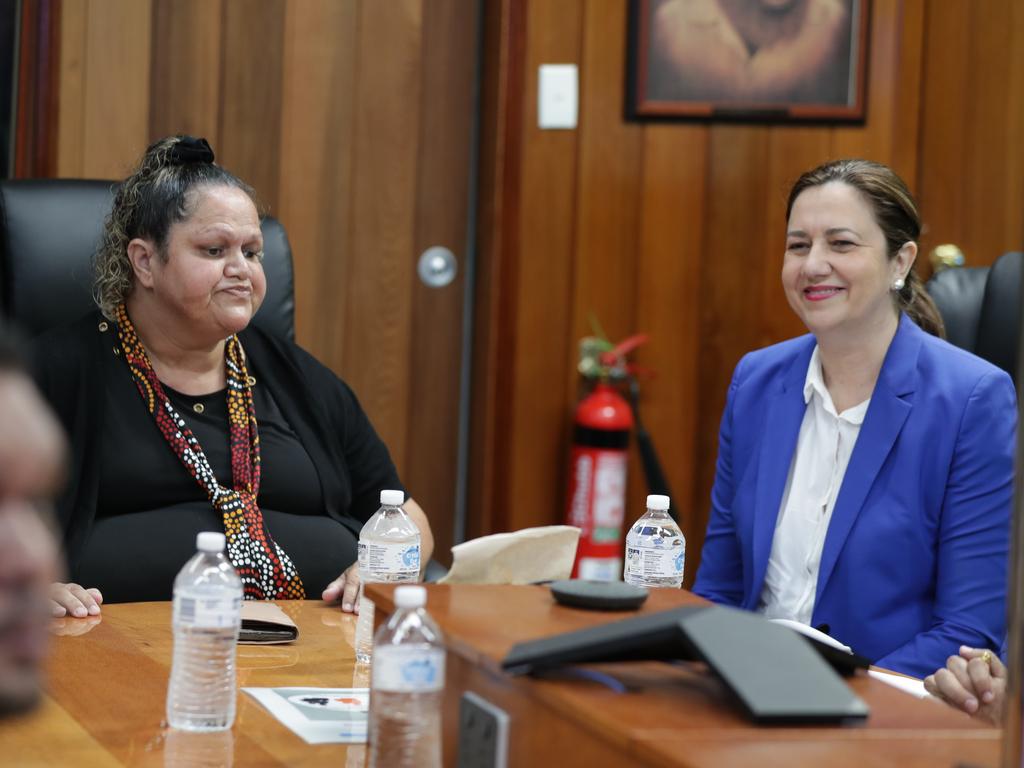 Cherbourg Aboriginal Shire Council Mayor Elvie Sandow has rubbed shoulders with some of the biggest names in Queensland, including Premier Annastacia Palaszczuk. Picture Lachie Millard