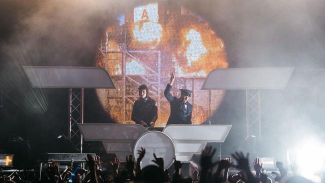 Sydney dance act Flight Facilities at Vivid. Pic by Thomas Walk (one use ony)