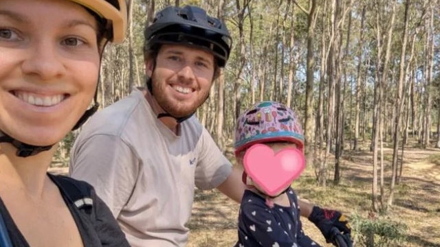 Popular Port Macquarie mountain bike accident survivor James Lowe out doing what he loved most with his family.