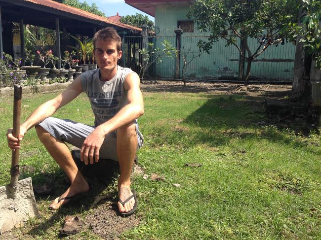 Michael Czugaj inside Kerobokan Jail. Picture: Supplied