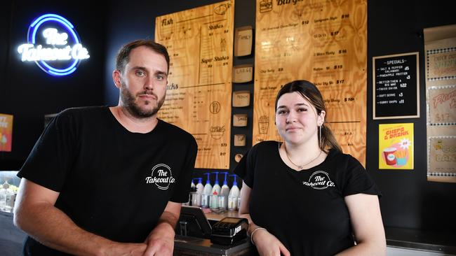 Hayley Duck and Chad Fedele of The Takeout Co. Picture: Patrick Woods.