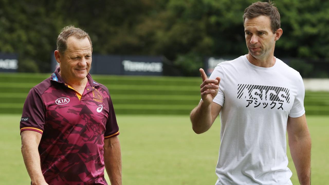 Broncos coach Kevin Walters and CEO Dave Donaghy earmarked Adam Reynolds as the man to lead a Broncos’ revival. Picture: Annette Dew