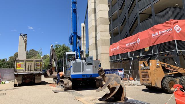 Adelaide Oval Hotel construction has begun today.