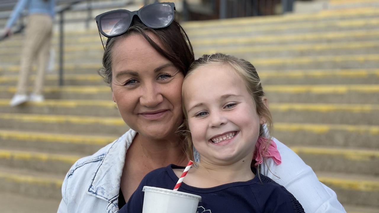 Jenni Rowe and Lucy McBride enjoy People's Day at the 2024 Gympie Show.