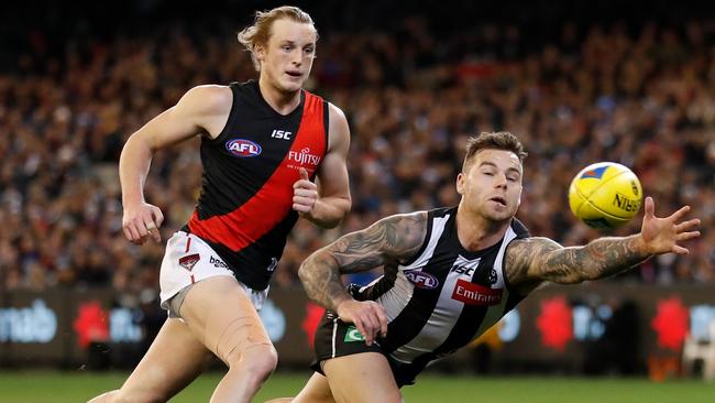 Collingwood kept its top-four hopes alive with a win over Essendon. Picture: Getty Images