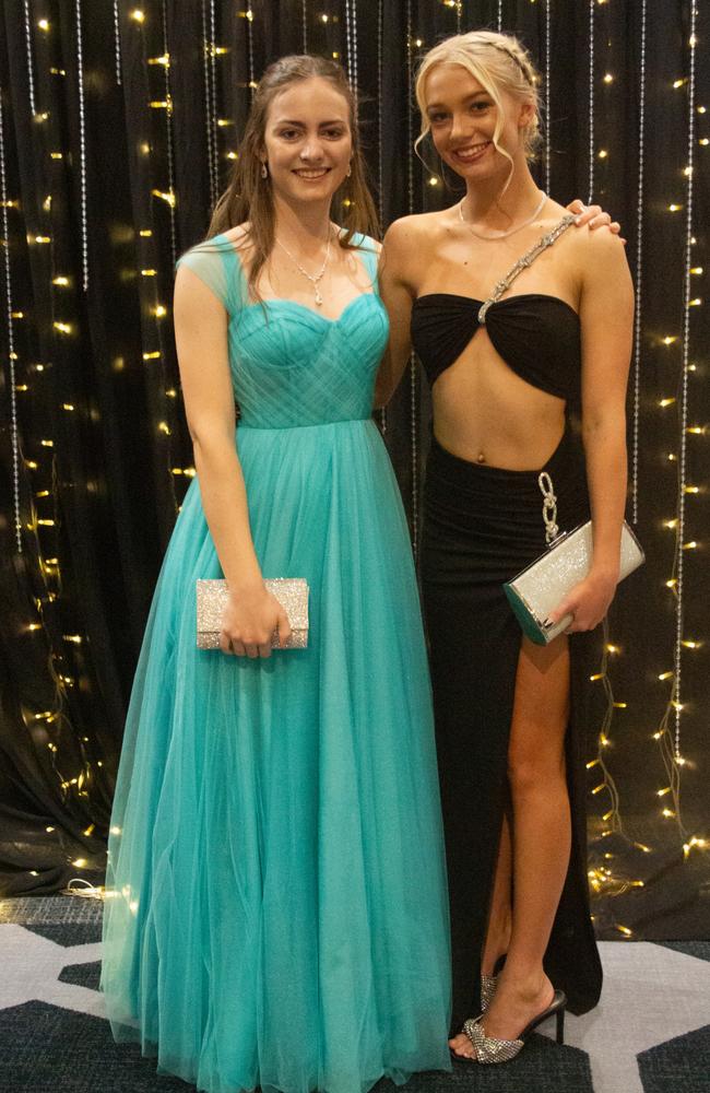 Sophia and Jorja at the Maroochydore State High School formal 2023.