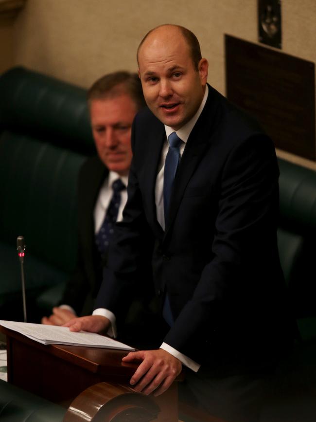 MP Sam Duluk giving his maiden speech in the Lower House Chamber