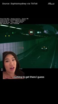 Woman cops $295 fine for road act in Sydney tunnel