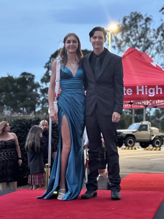 The students of Urangan State High School arriving at their formal.