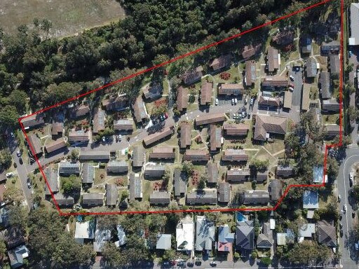 The existing one-storey units would be knocked down under the proposal and be replaced with four-storey apartment blocks. Picture: supplied