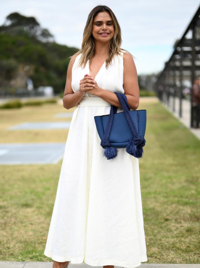 Samantha Harris was also at the outdoor runway event. James Gourley/Getty Images for AAFW