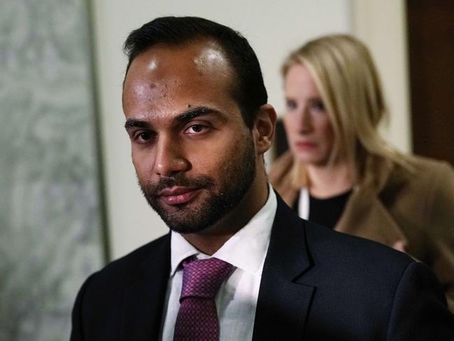 WASHINGTON, DC - OCTOBER 25: Former Trump campaign adviser George Papadopoulos arrives at a closed-door hearing before the House Judiciary and Oversight Committee October 25, 2018 at Rayburn House Office Building on Capitol in Washington, DC. Papadopoulos, who pledged guilty for lying to investigators in the special counsel Robert Mueller probe, made his first appearance before the congressional panel.   Alex Wong/Getty Images/AFP == FOR NEWSPAPERS, INTERNET, TELCOS & TELEVISION USE ONLY ==