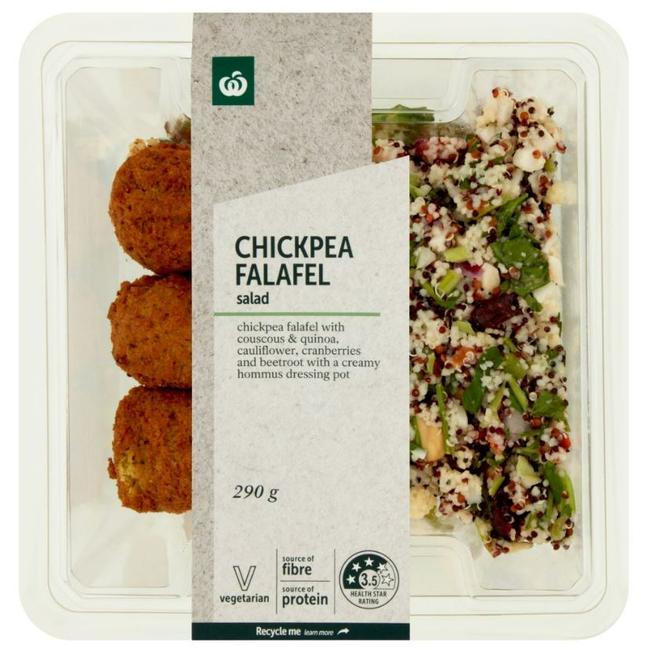 Chickpea Falafel salad from Woolworths. Picture: Woolworths