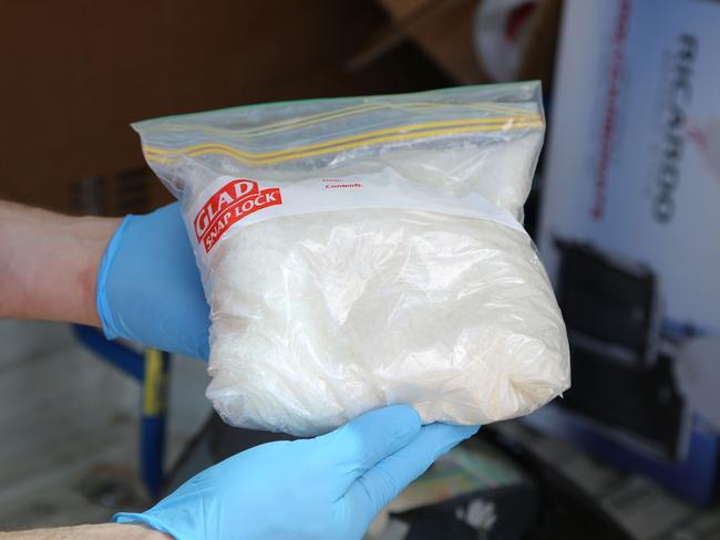 generic . Part of the 10kg haul of the drug ``ice'' found by police in a $12m haul on November 13
