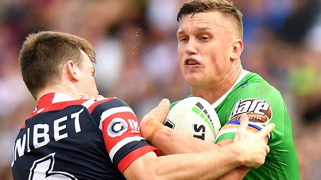 Camberra’s Jack Wighton and Roosters star Luke Keary will go head to head. Picture: Getty Images