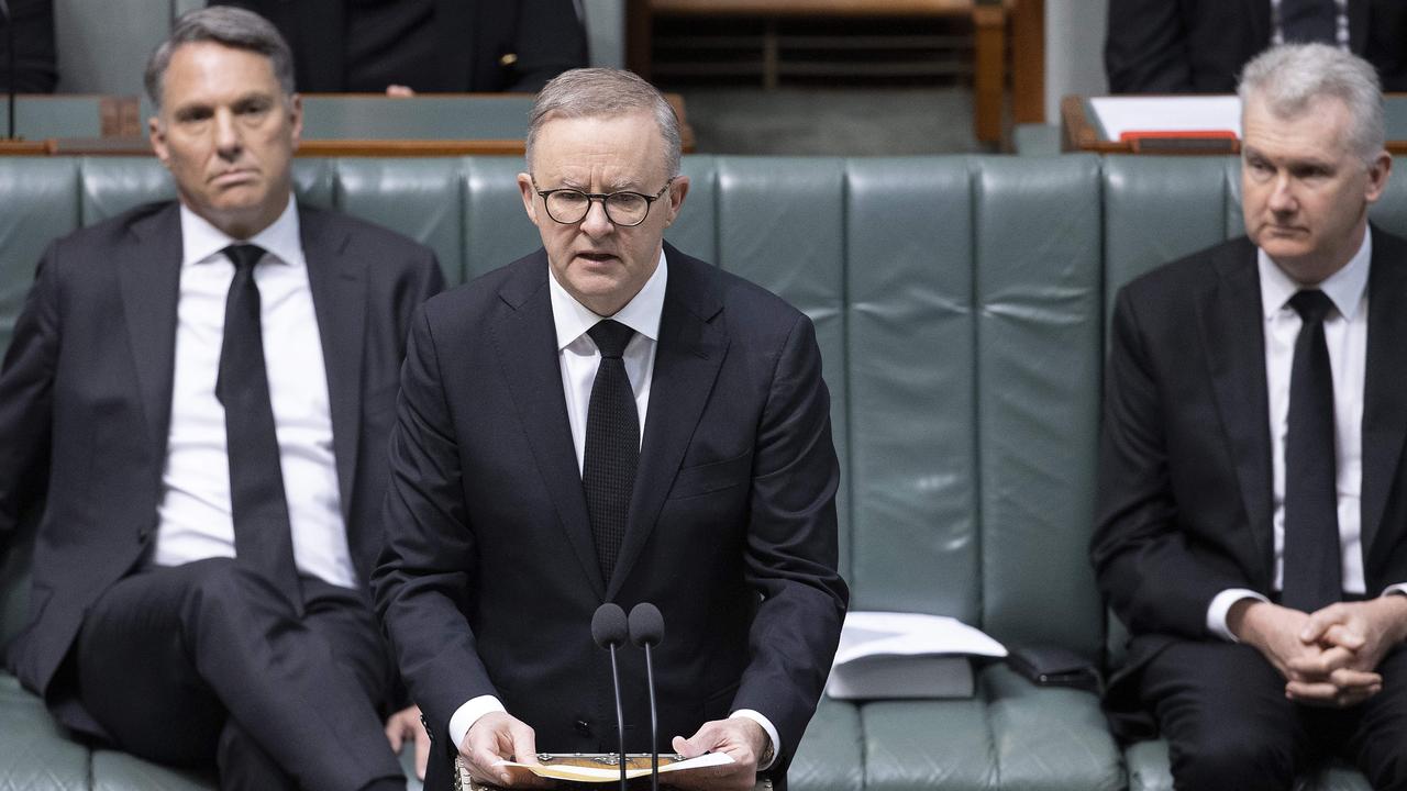 Prime Minister Anthony Albanese offers his condolences to the Queen. Picture: NCA NewsWire / Gary Ramage