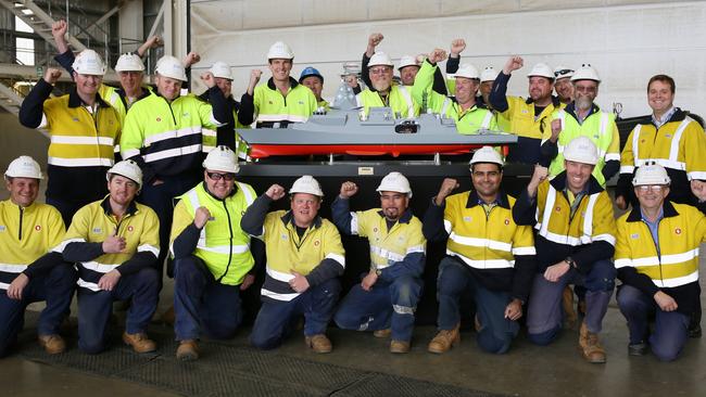 ASC workers celebrate the deal. Picture:(AAP/Emma Brasier