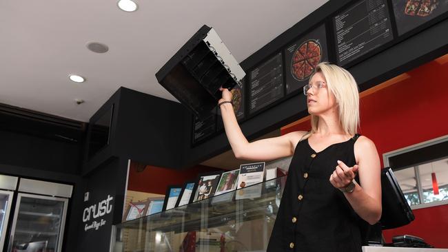 Crust franchisee Sally Ann Illingworth poses for a photo at Crust Parap. PICTURE: KERI MEGELUS