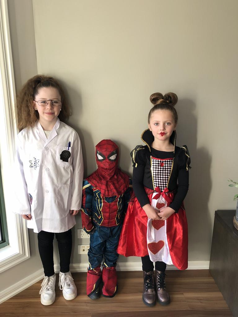 Eden, Ryder and Sage in their Book Week costumes.