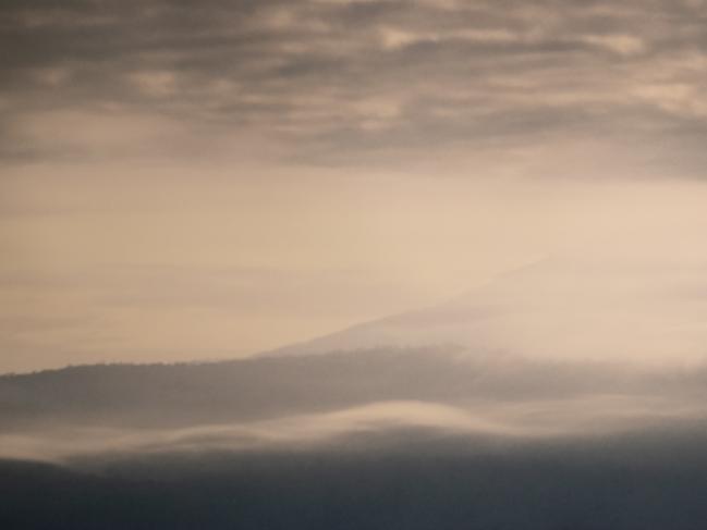 Winter mist, Mt Barrow, by artist Richard Butler in his latest exhibition titled 'The desire to be there'.