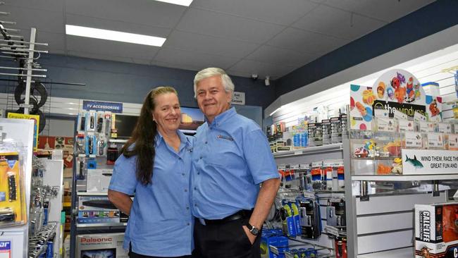 Cindy and Paul Medway close Cooloola Electronics after more than 24 years in Gympie. Picture: Scott Kovacevic