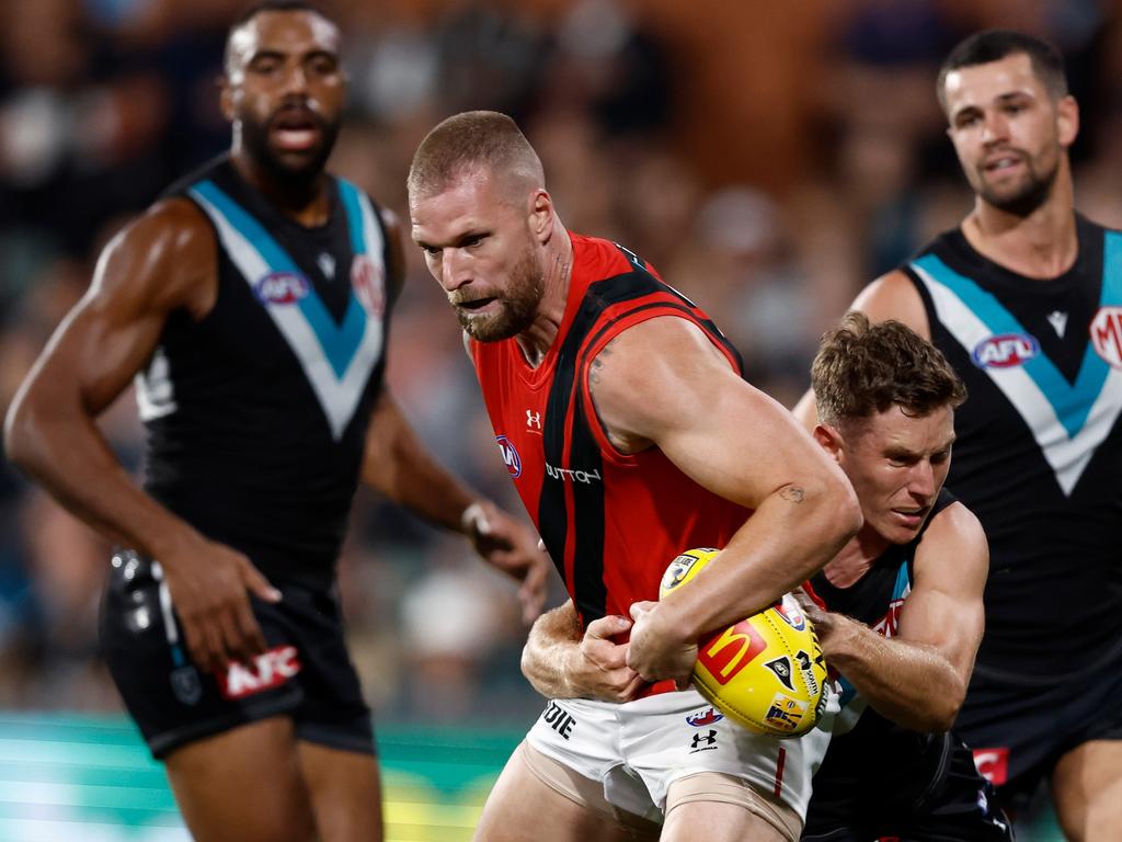 The Dons fell out of the game after the first term. (Photo by Michael Willson/AFL Photos via Getty Images)