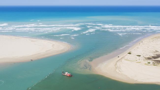 The Dredger at the Murray Mouth in Goolwa in 2019. Picture Simon Cross