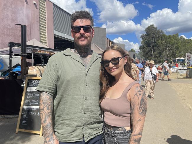 Erin Tierney and Tom McCartney at the 2024 Meatstock Festival at Bendigo Showgrounds. Photo: Himangi Singh