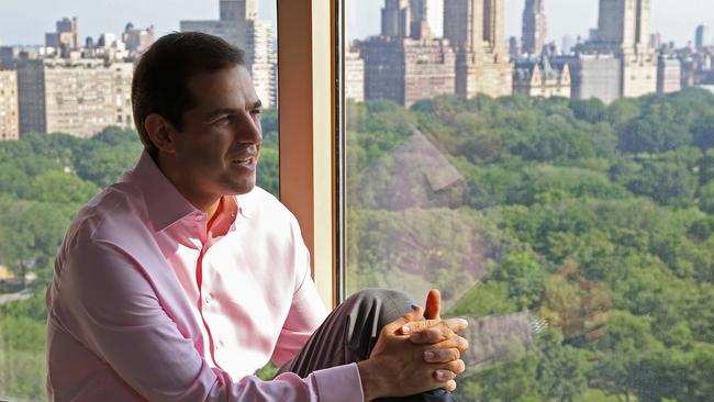 Daniel Grollo, in his New York apartment overlooking Cenral Park in 2012. Picture: Craig Ruttle.