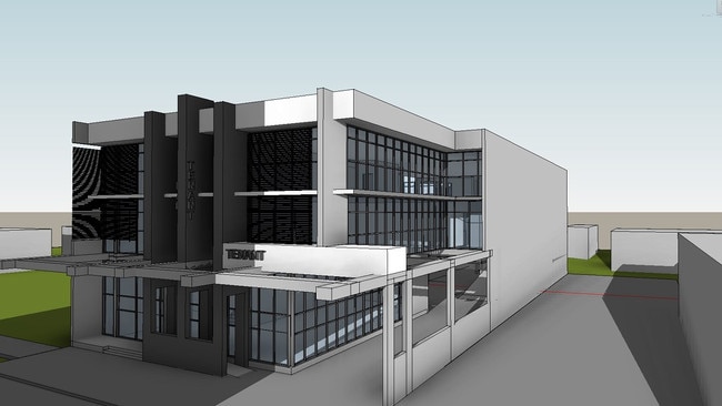 An artist render of the modern look new Neater Constructions building. Picture: Supplied