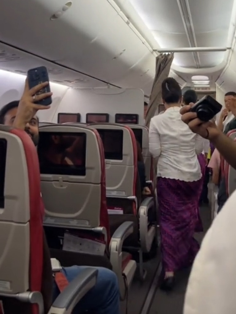When the flight attendant asked her to put her belt on, the woman allegedly started to protest. She was later escorted off the flight. Picture: Jam Press