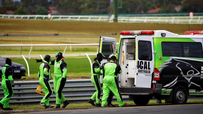 John Iafolla was taken to a medical centre for assessment. Picture: Ross Gibb