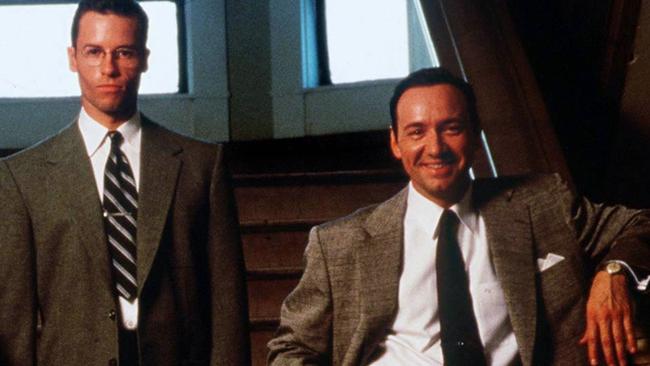 Guy Pearce (left) &amp; Kevin Spacey in LA Confidential.