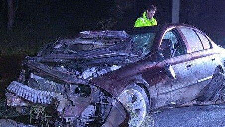 Connor Elliott French's car after a tragic 2021 Windaroo crash