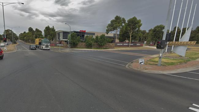 A motorcyclist allegedly travelled through a red light at the intersection of Camp Rd and Northcorp Bvd, where his bike collided with a truck.