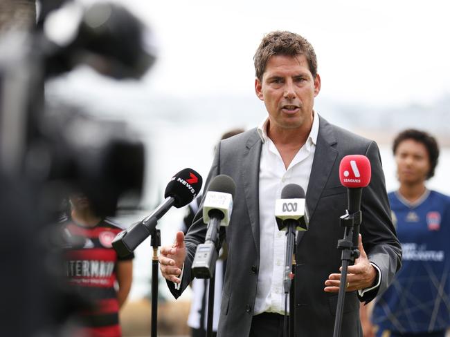 A-League commissioner Nick Garcia has promised to ‘defend the reputation’ of football and its fans. Picture: Matt King/Getty Images for APL