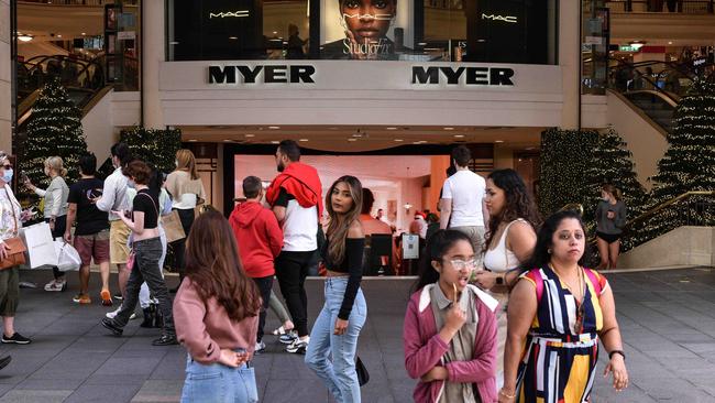 Shoppers are returning to Myer. Picture: NCA NewsWire / Flavio Brancaleone