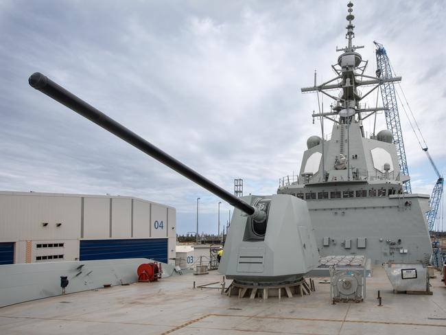 On-board the air warfare destroyer HSMAS Brisbane, launched today.