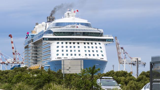 Royal Caribbean’s Quantum of the Seas at Brisbane International Cruise Terminal last year.