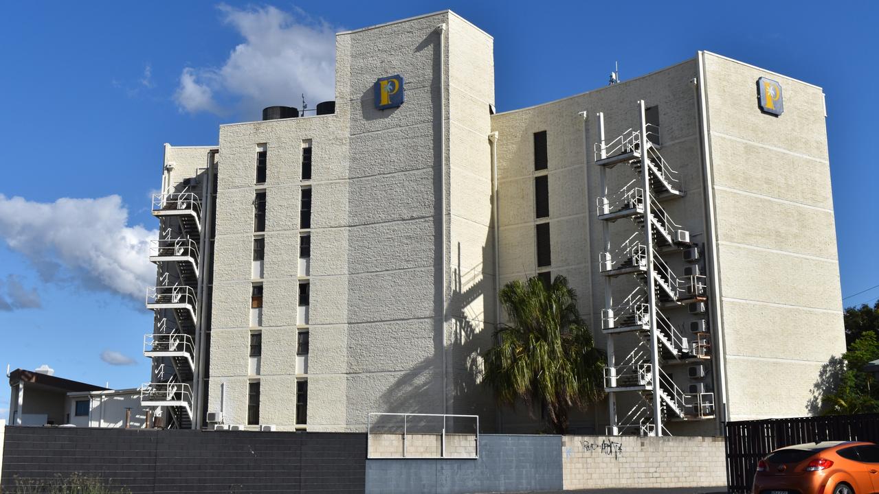 The rear of the Rockhampton Plaza Hotel building from the back laneway.