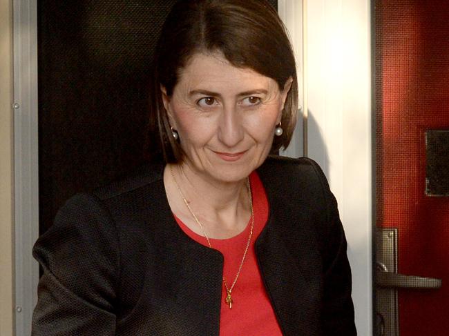 NSW Premier Gladys Berejiklian leaves her home this morning. Picture: Jeremy Piper.