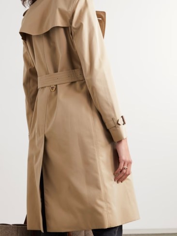 Burberry Kensington Long organic cotton-gabardine trench coat. Picture: Net-a-Porter.