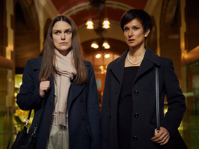 Knightley and Indira Varma star in Official Secrets. Picture: Universal Pictures