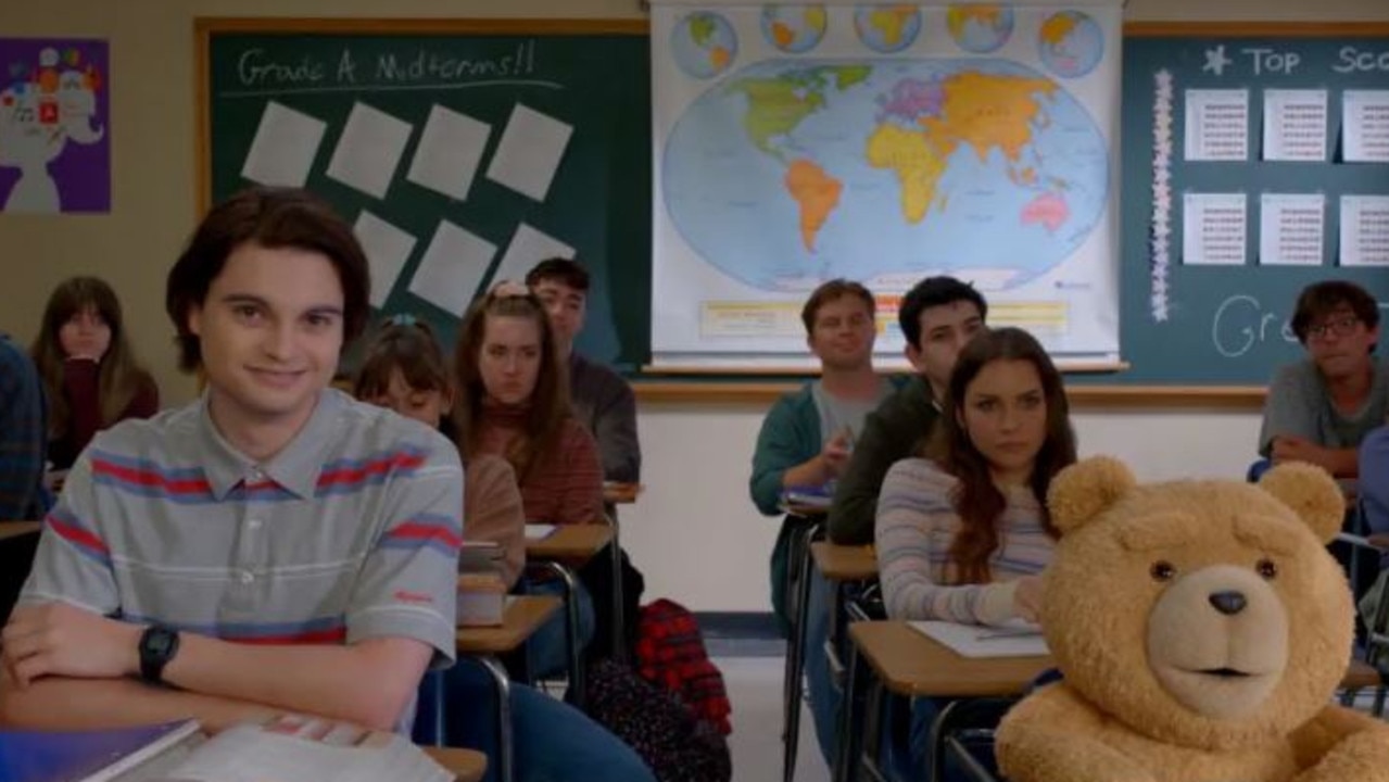 The TV adaptation sees John and Ted take on high school.