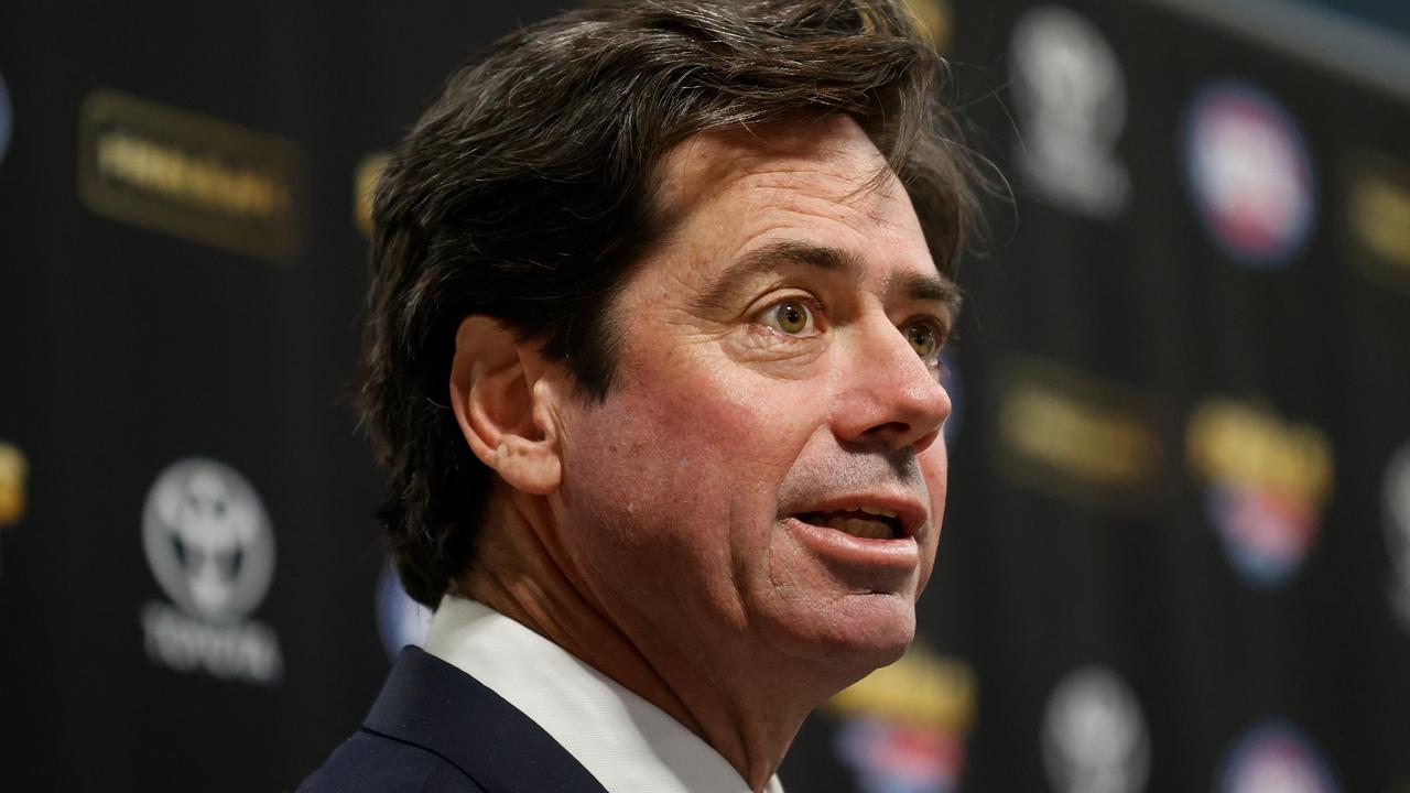 Gillon McLachlan won’t walk away until his big-ticket items are in hand. Picture: AFL Photos/Getty Images