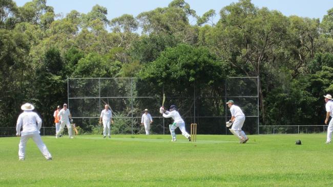 Cricket players at Rofe Park