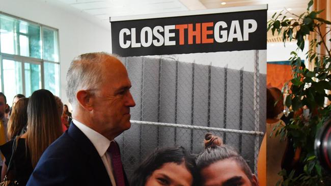 Malcolm Turnbull at the Close the Gap parliamentary breakfast event at Parliament House. Picture: AAP