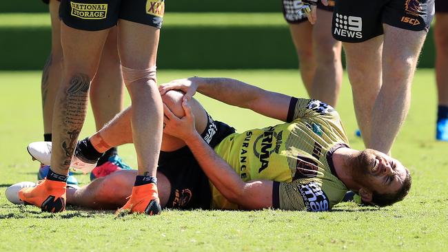 Andrew McCullough down at training a month ago. Picture: Adam Head